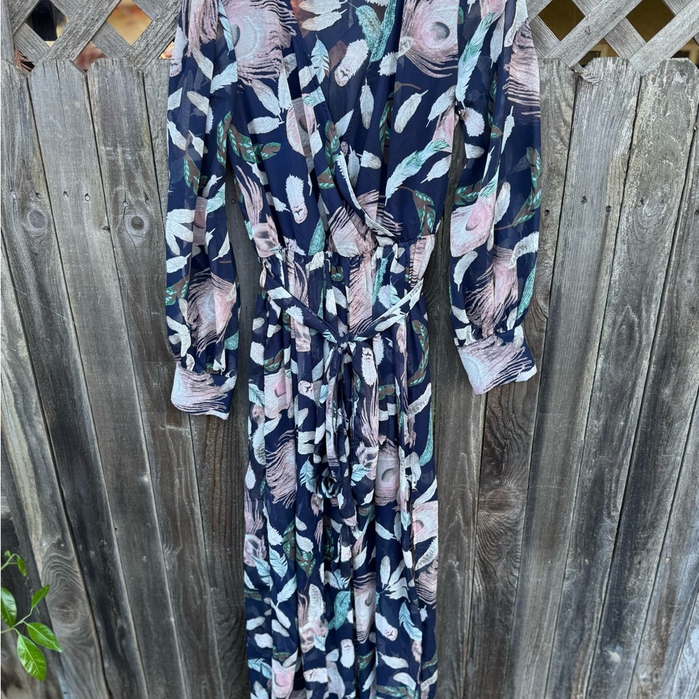 Elegant Floral Wrap Dress